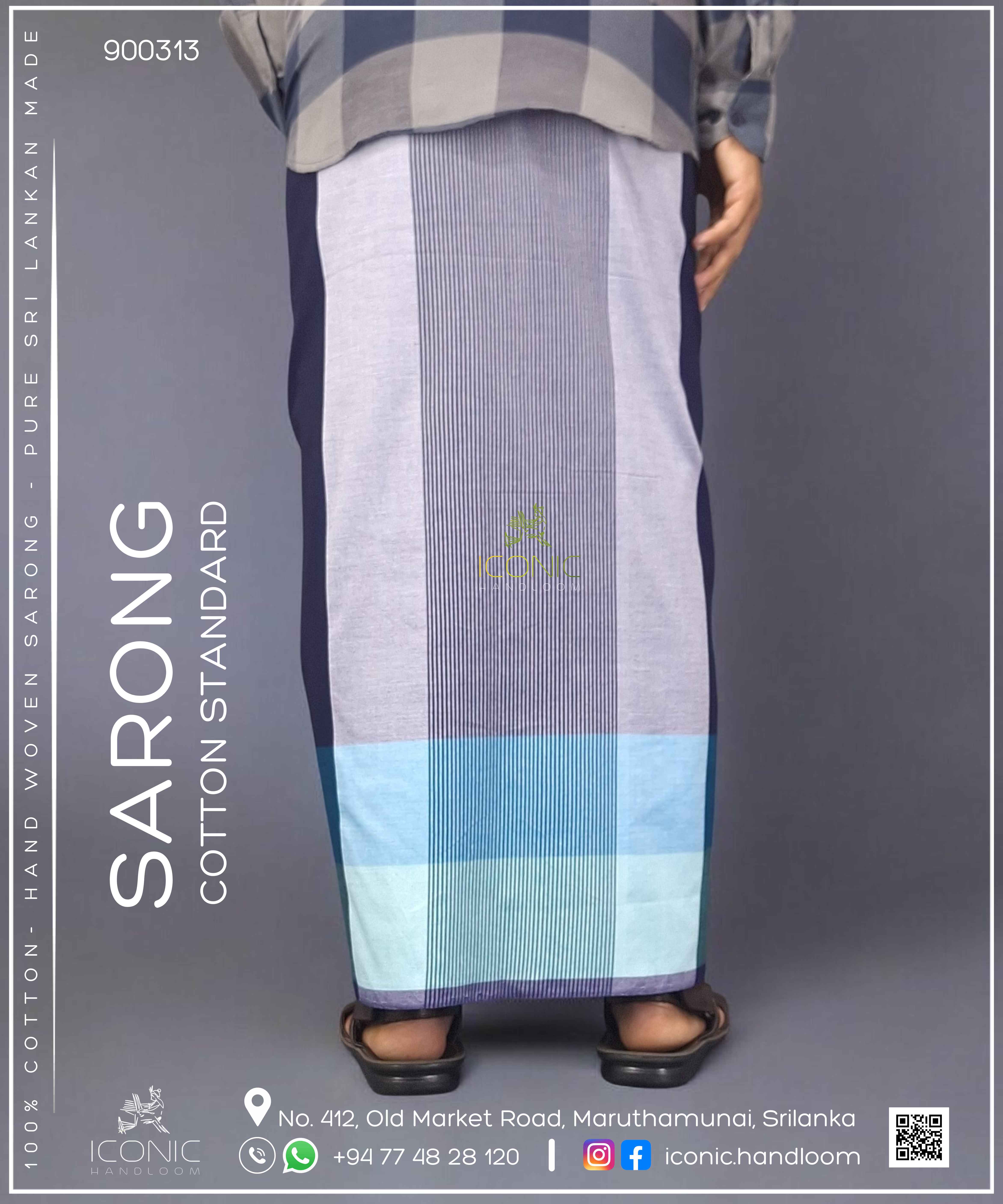 Handloom Cotton Sarong – ICS - 900313