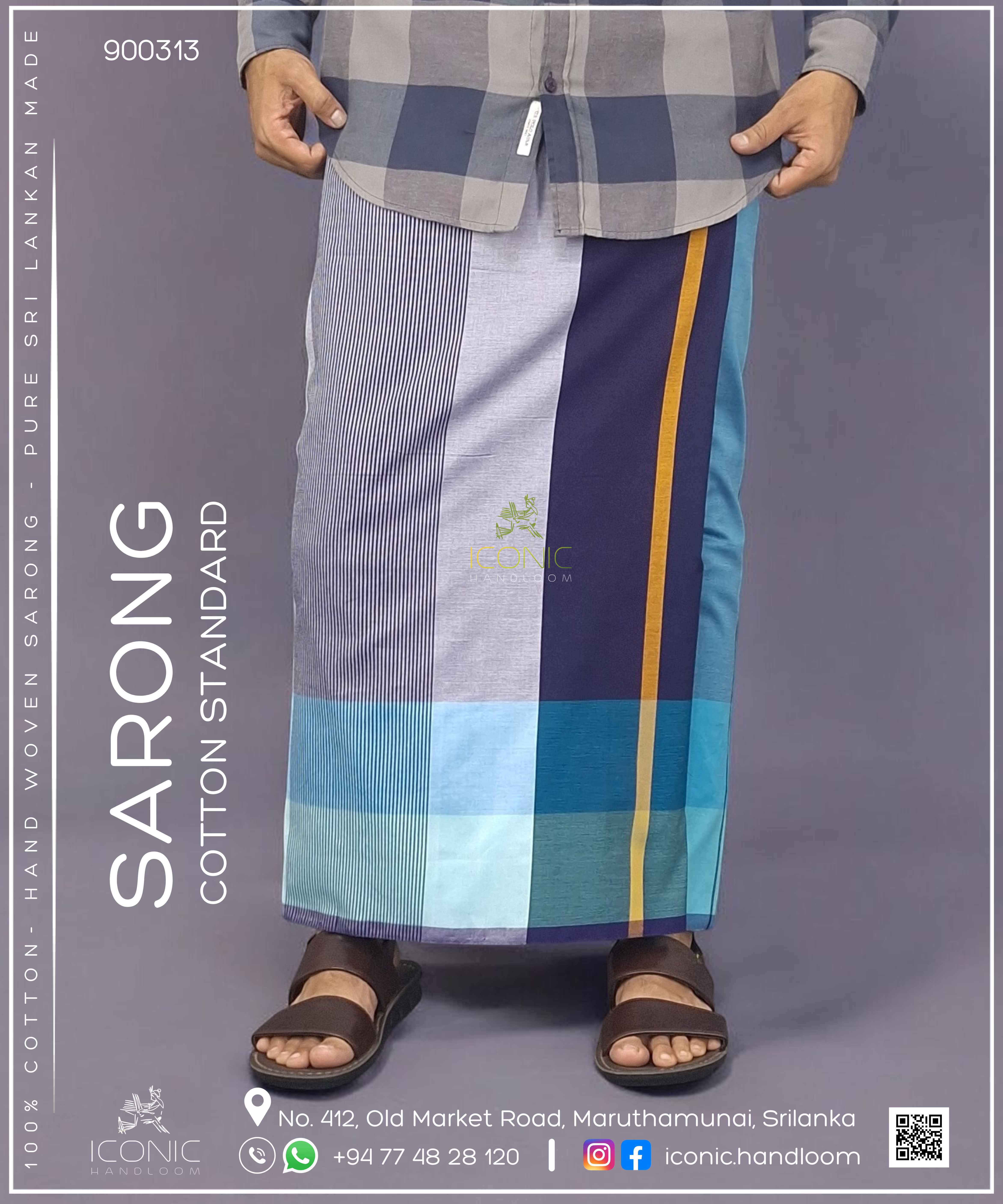Handloom Cotton Sarong – ICS - 900313