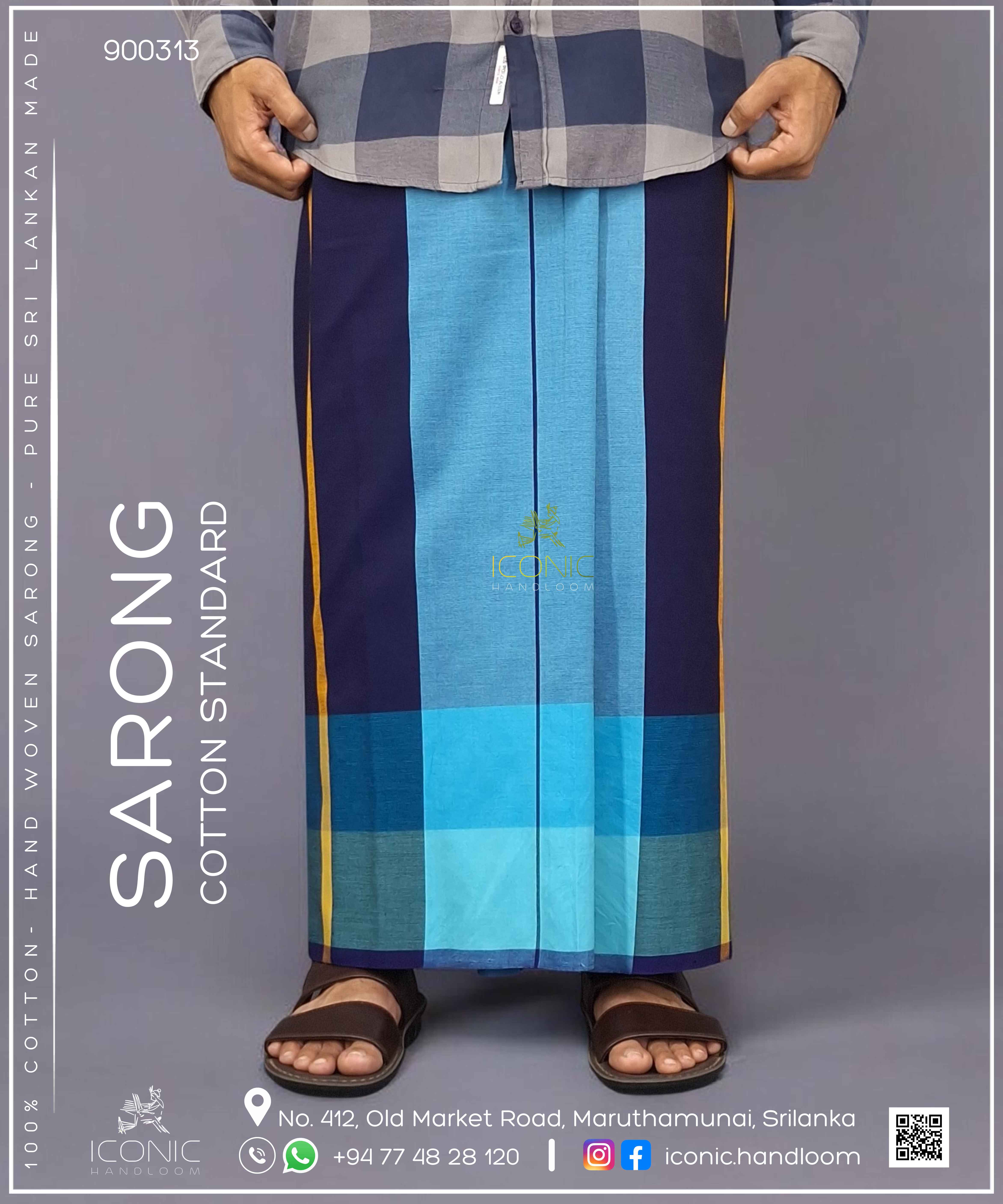 Handloom Cotton Sarong – ICS - 900313