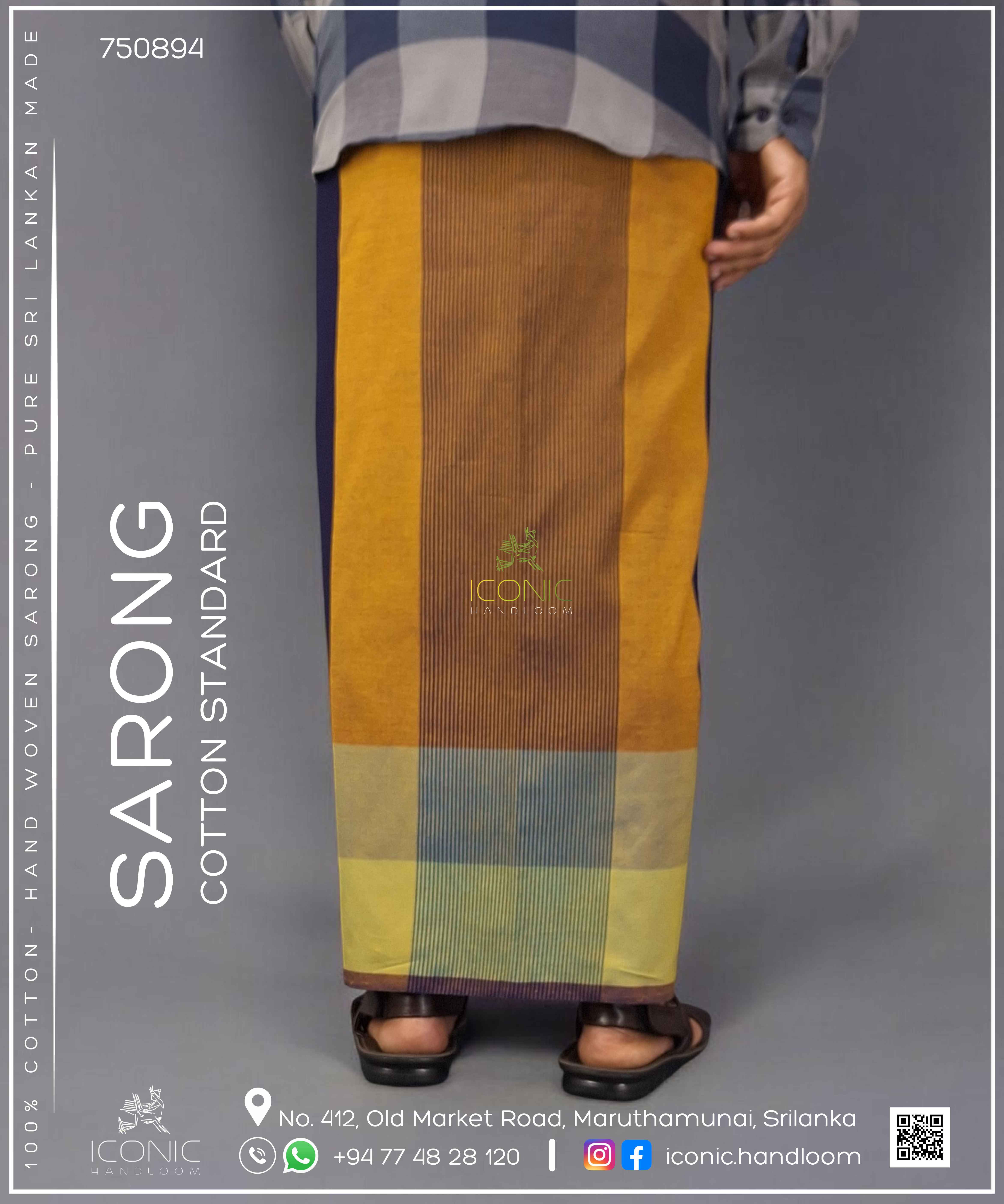 Handloom Cotton Sarong – ICS - 750894