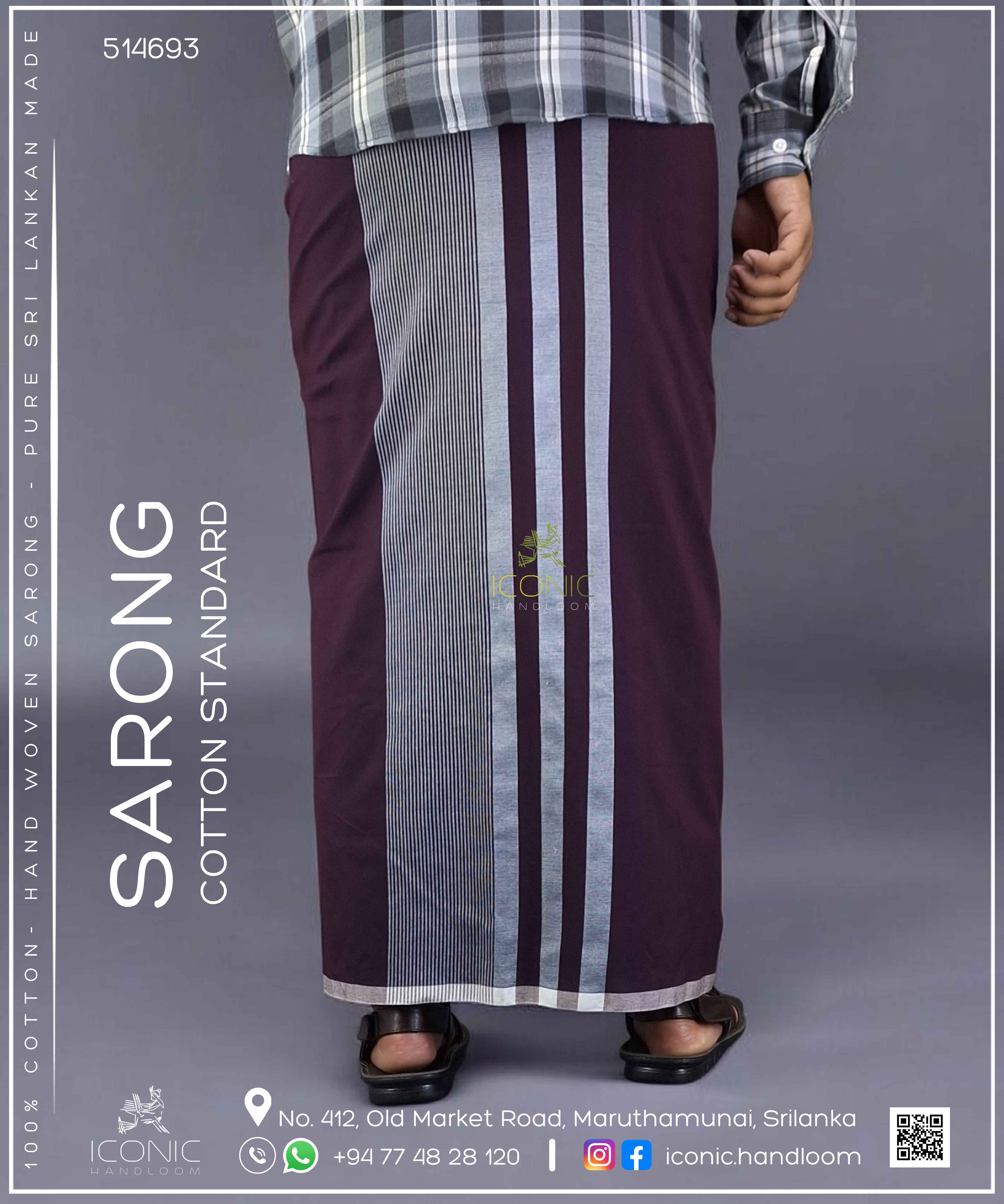 Handloom Cotton Sarong – ICS - 514693