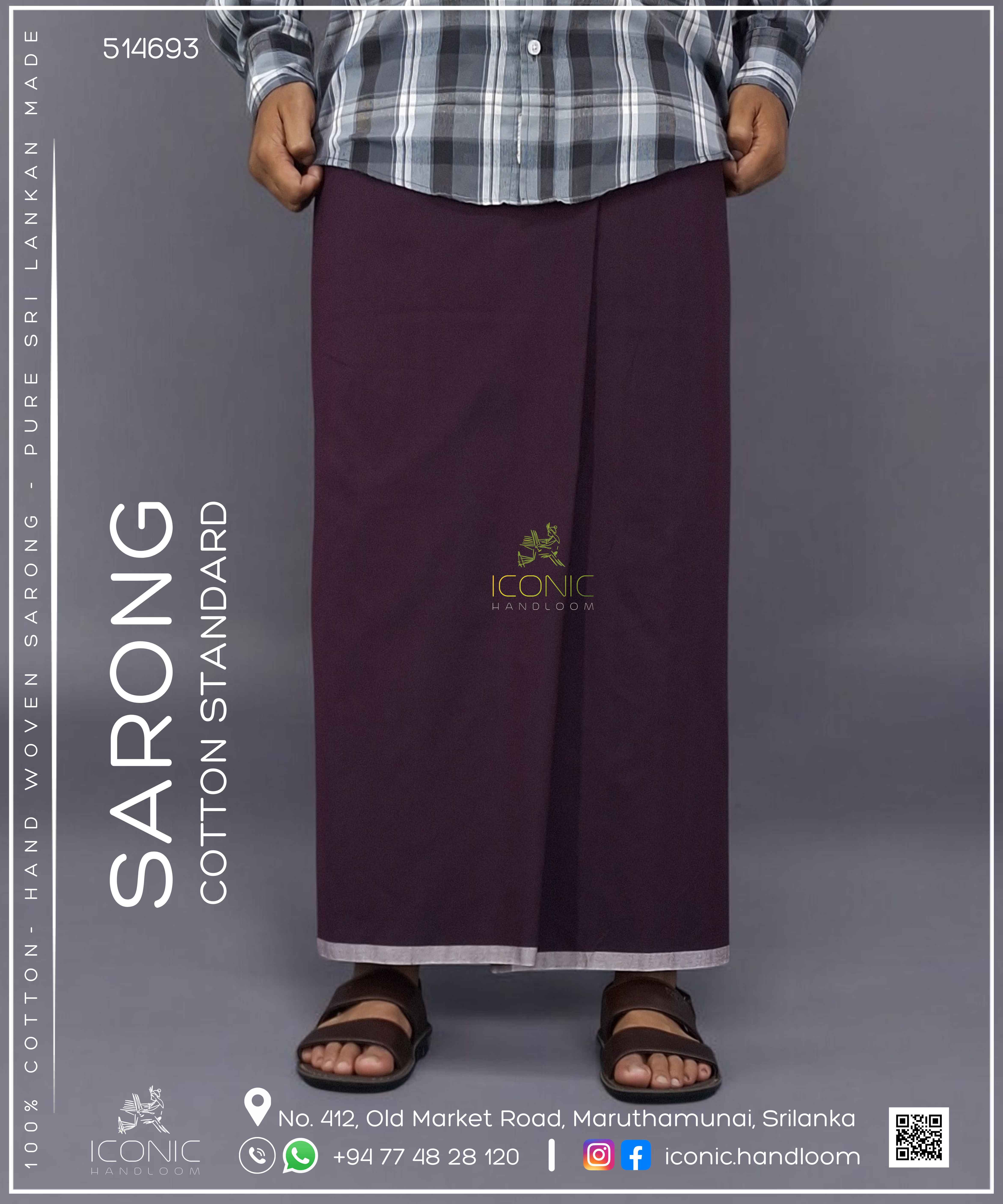 Handloom Cotton Sarong – ICS - 514693