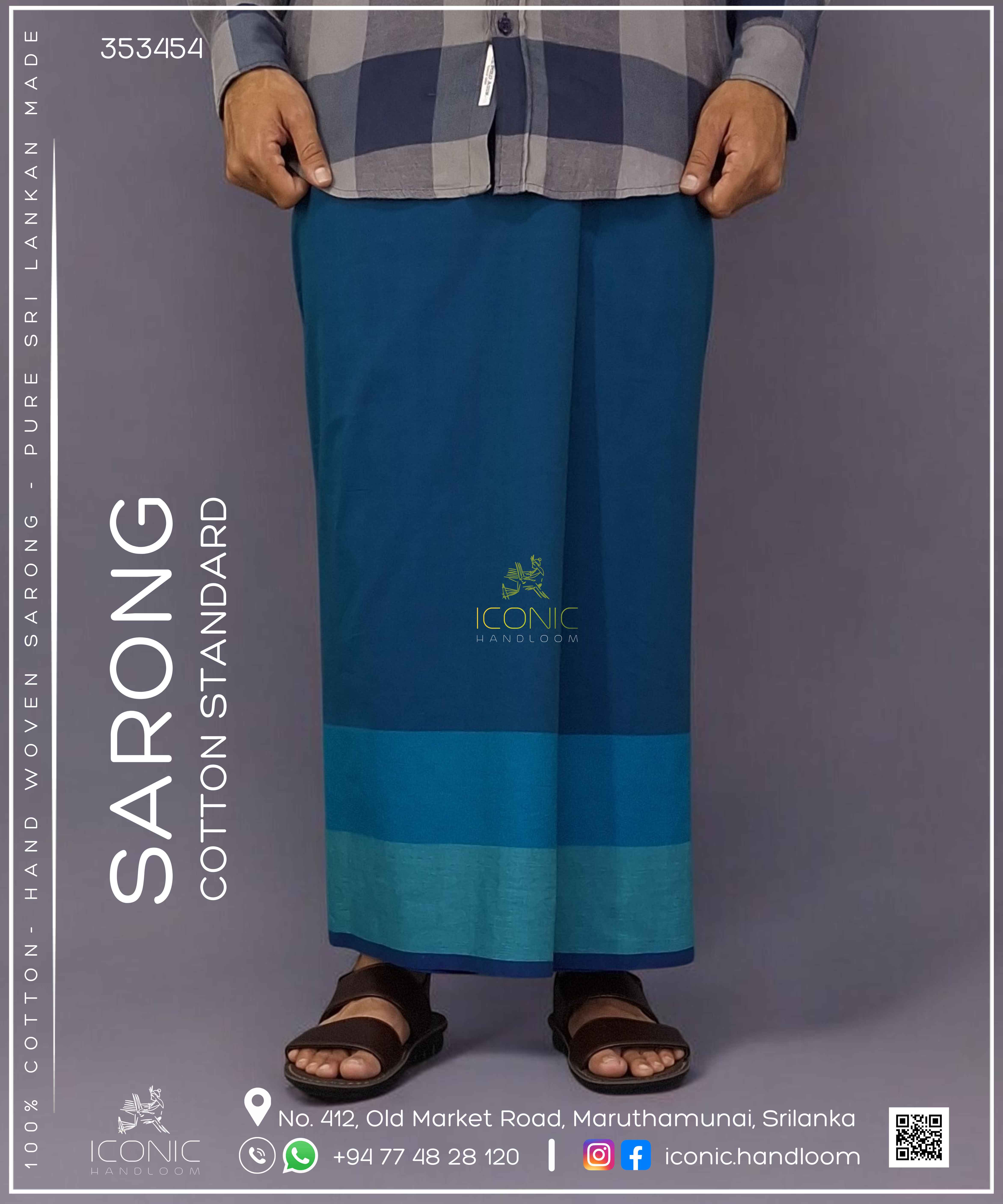 Handloom Cotton Sarong – ICS - 353454