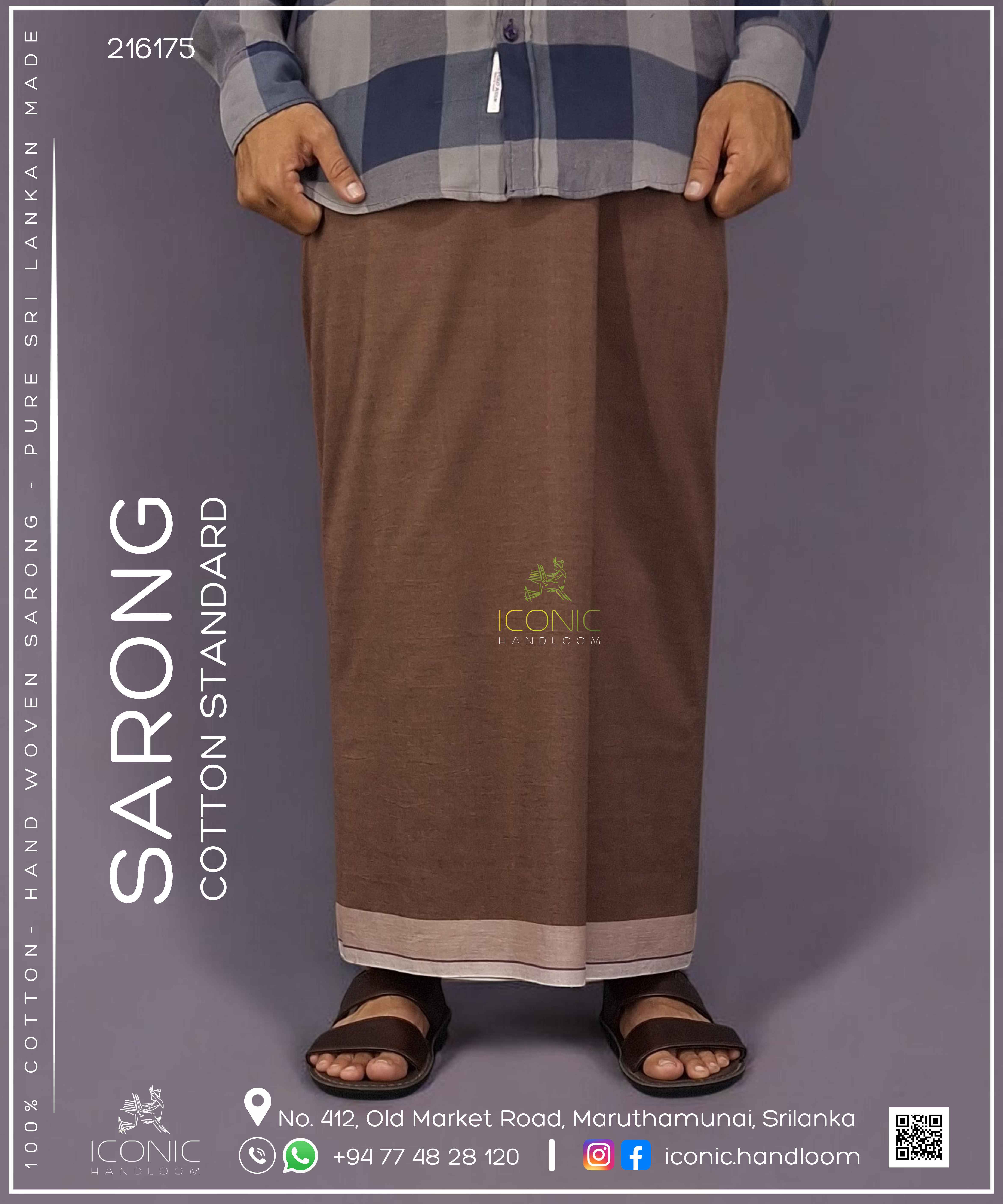 Handloom Cotton Sarong – ICS - 216175