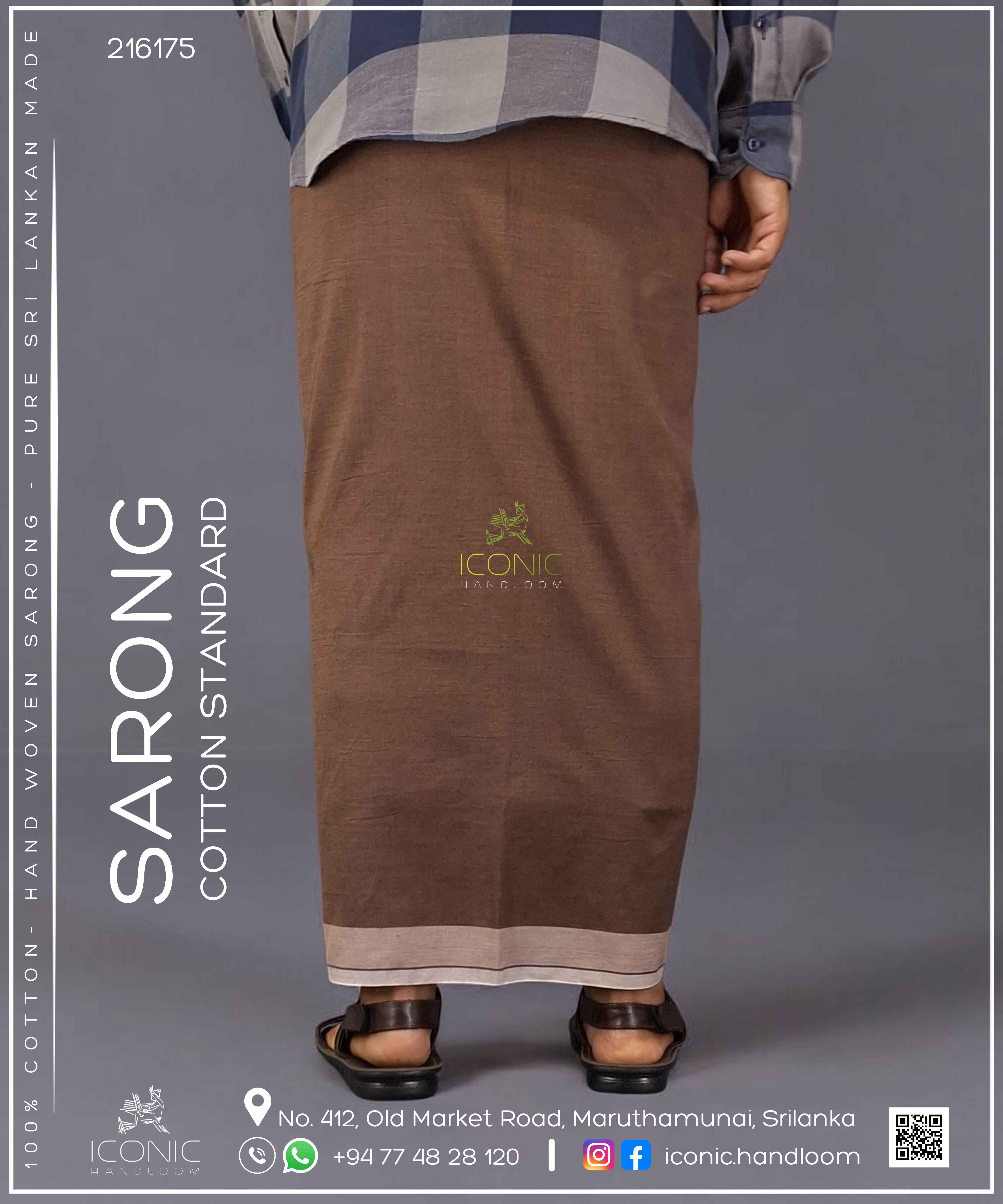 Handloom Cotton Sarong – ICS - 216175