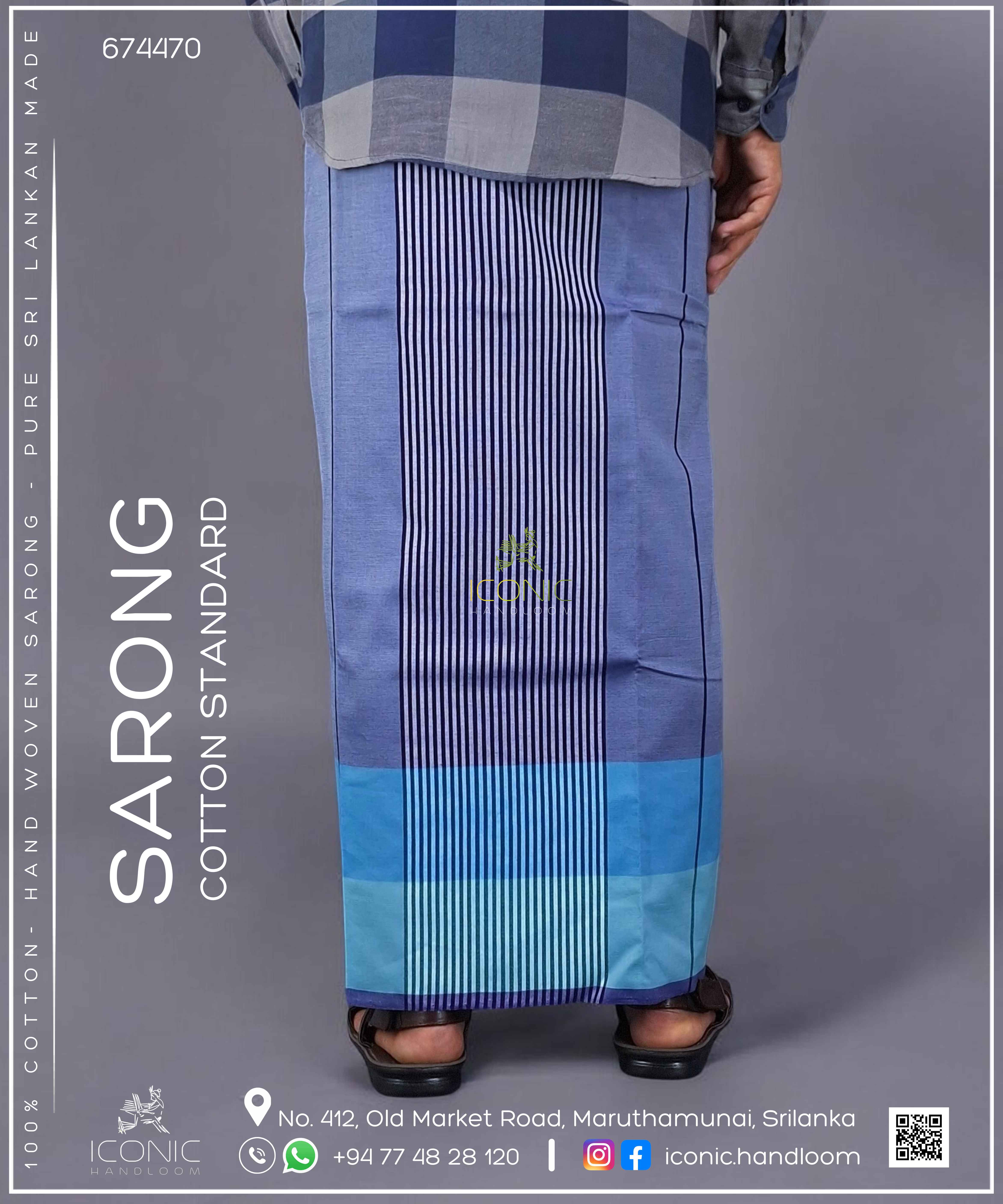 Handloom Cotton Sarong – ICS - 674470