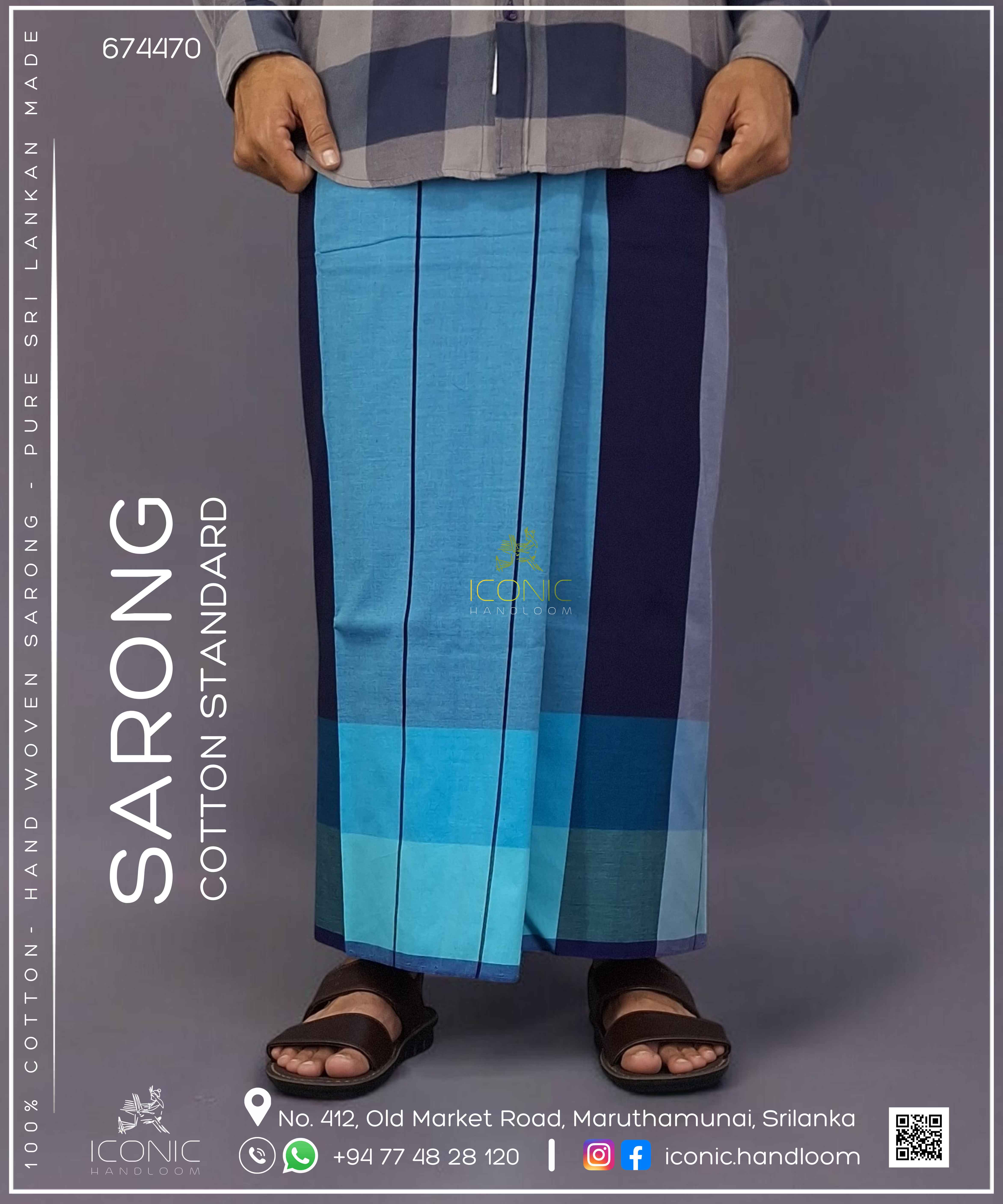 Handloom Cotton Sarong – ICS - 674470