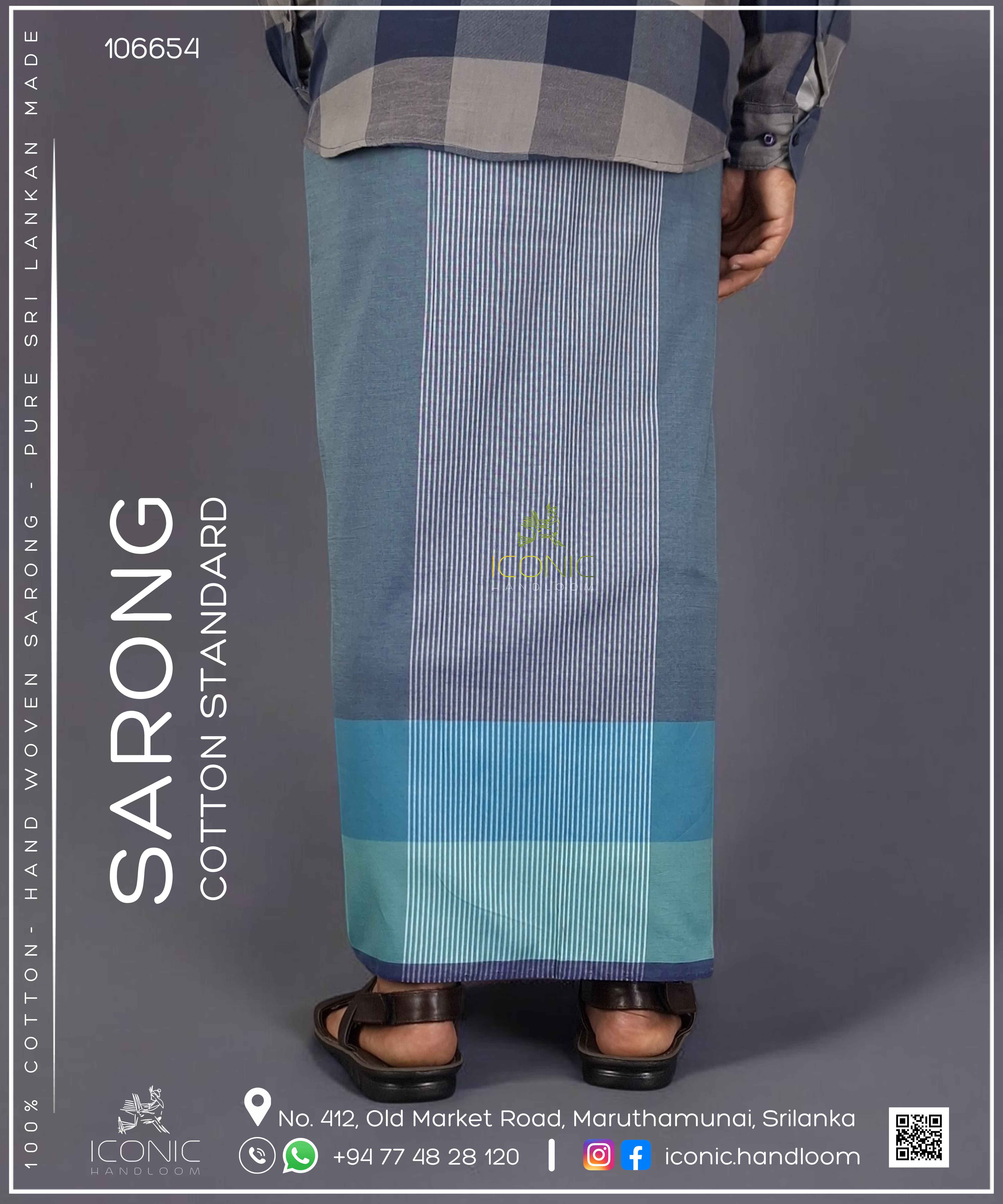 Handloom Cotton Sarong – ICS - 106654