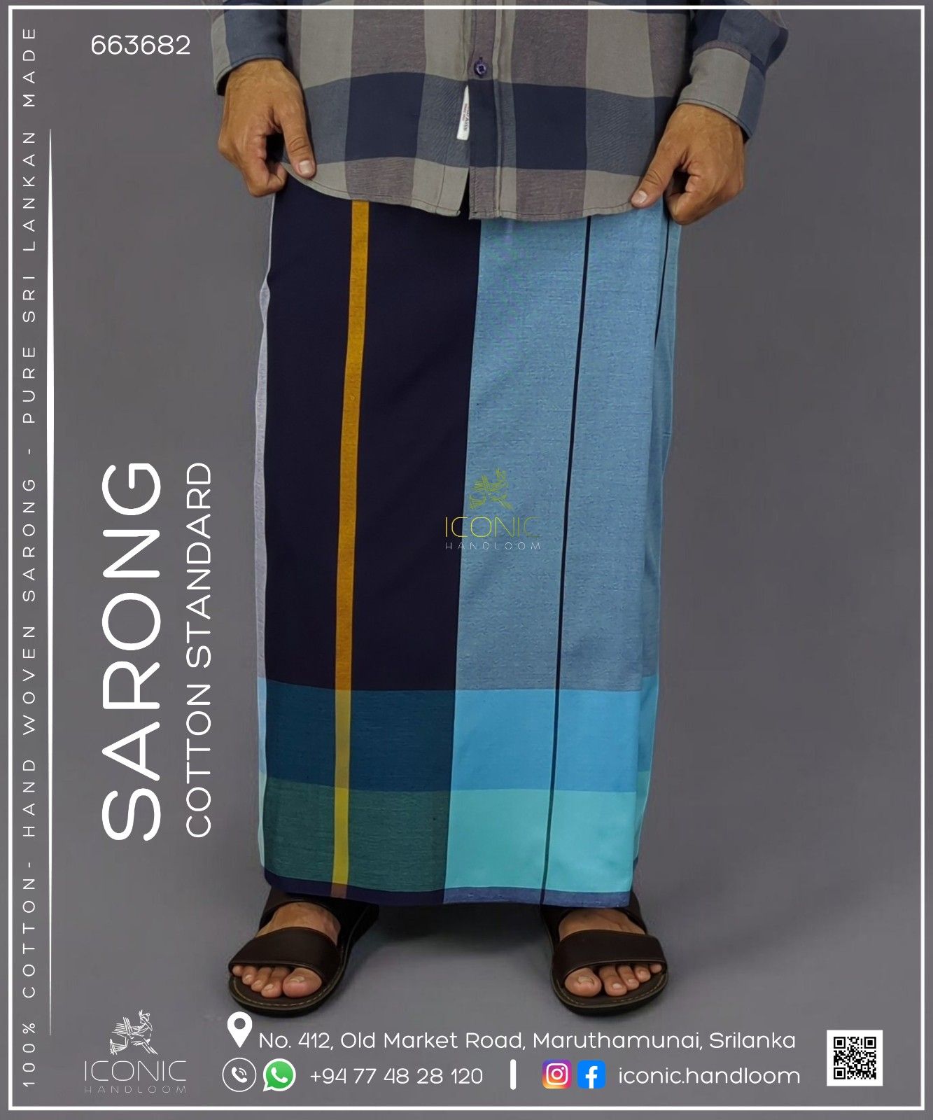 Handloom Cotton Sarong - The Trinco Tide - ICS 663682