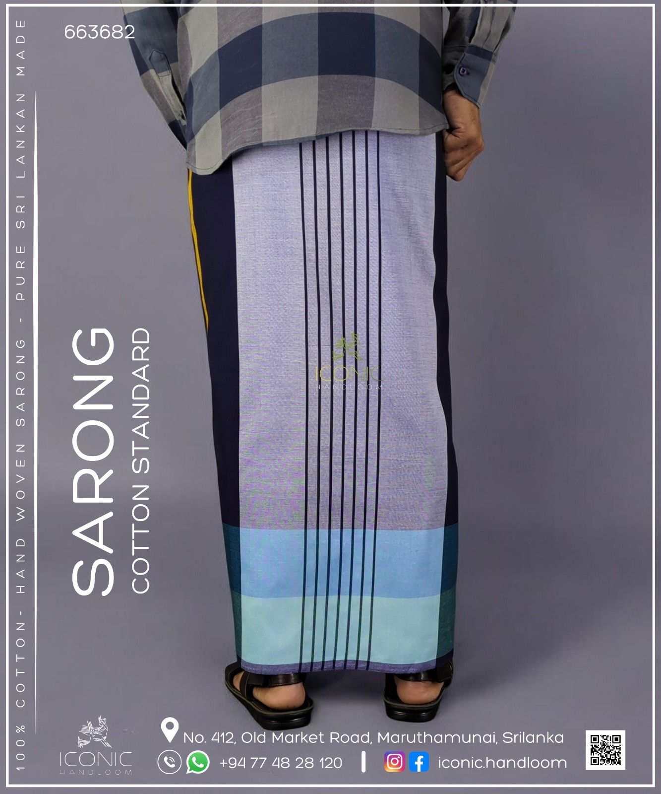 Handloom Cotton Sarong - The Trinco Tide - ICS 663682