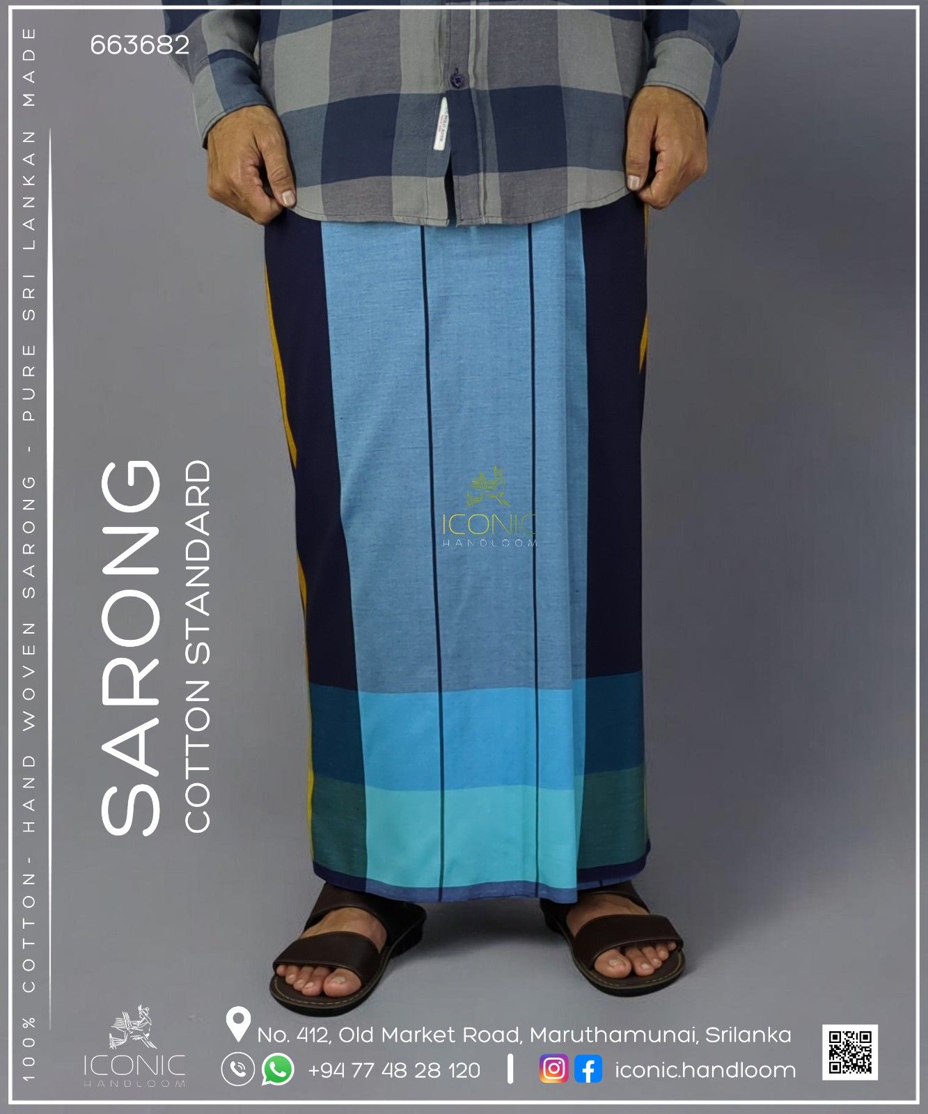 Handloom Cotton Sarong - The Trinco Tide - ICS 663682