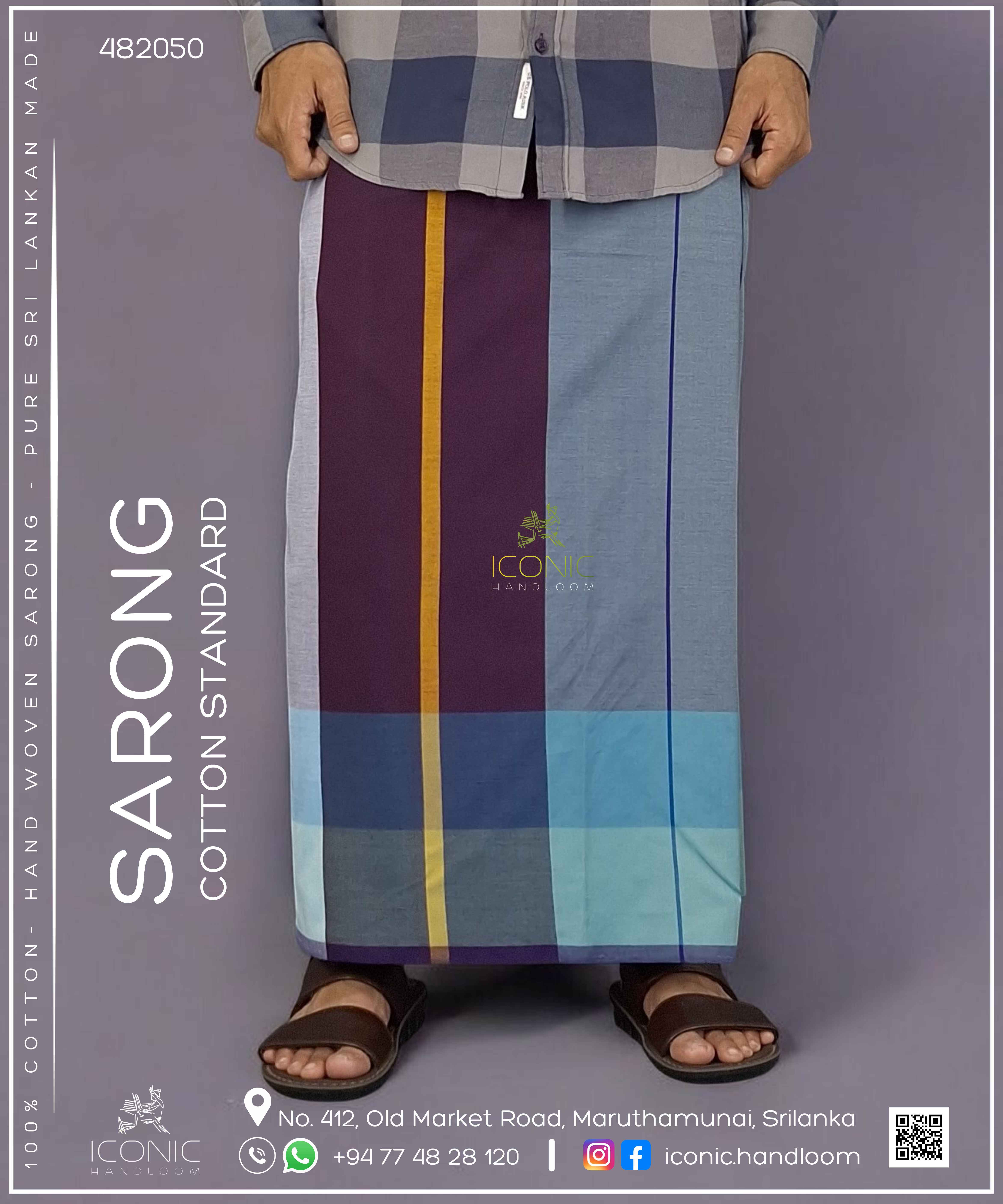 Handloom Cotton Sarong - The Highland Sunset - ICS 482050