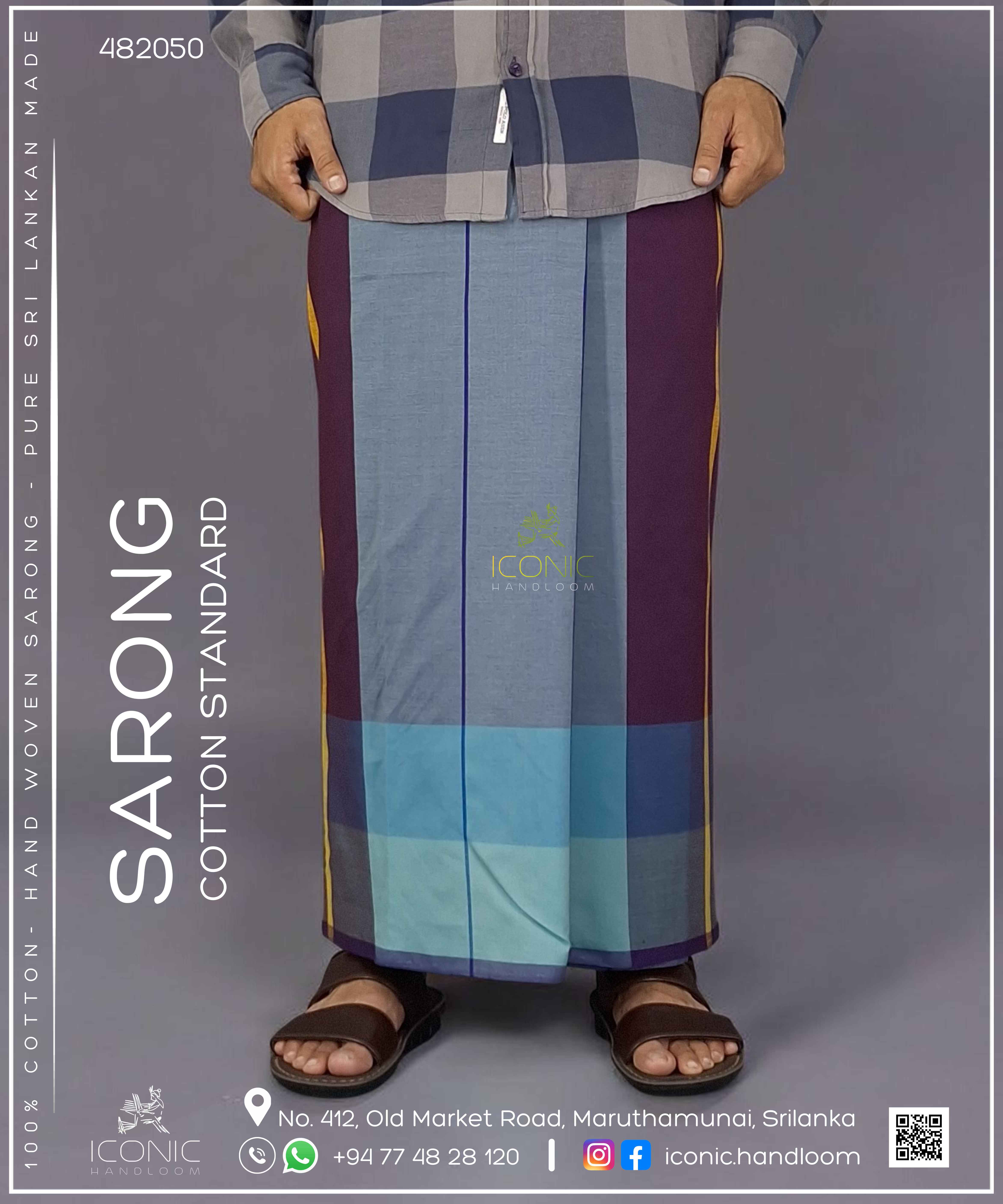 Handloom Cotton Sarong - The Highland Sunset - ICS 482050