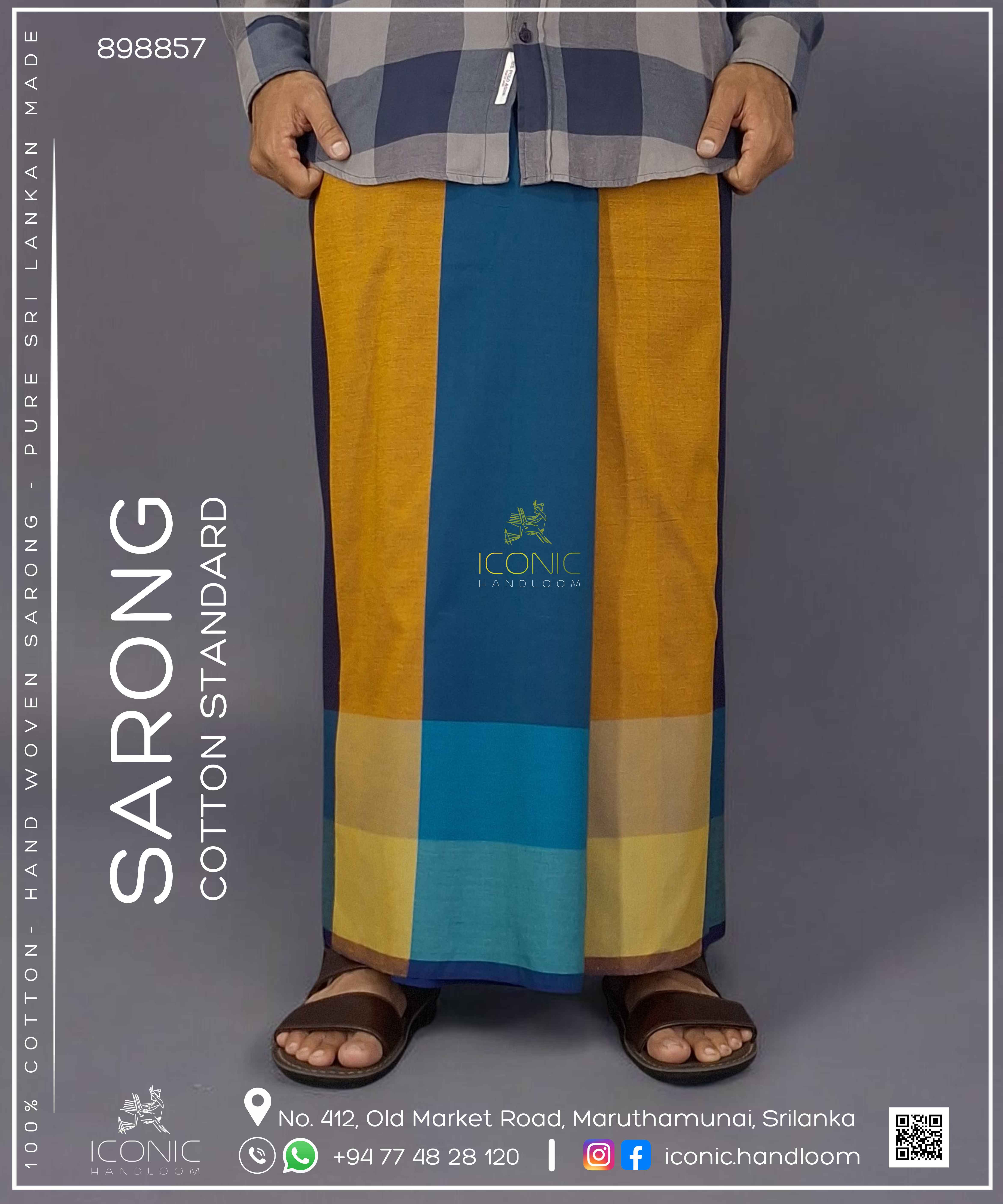 Handloom Cotton Sarong - The Colombo Skyline - ICS 898857
