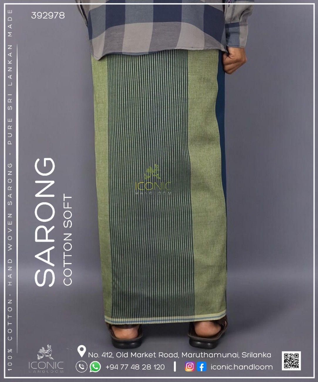 Handloom Cotton Sarong - The Horton Highlands - ICS 392978