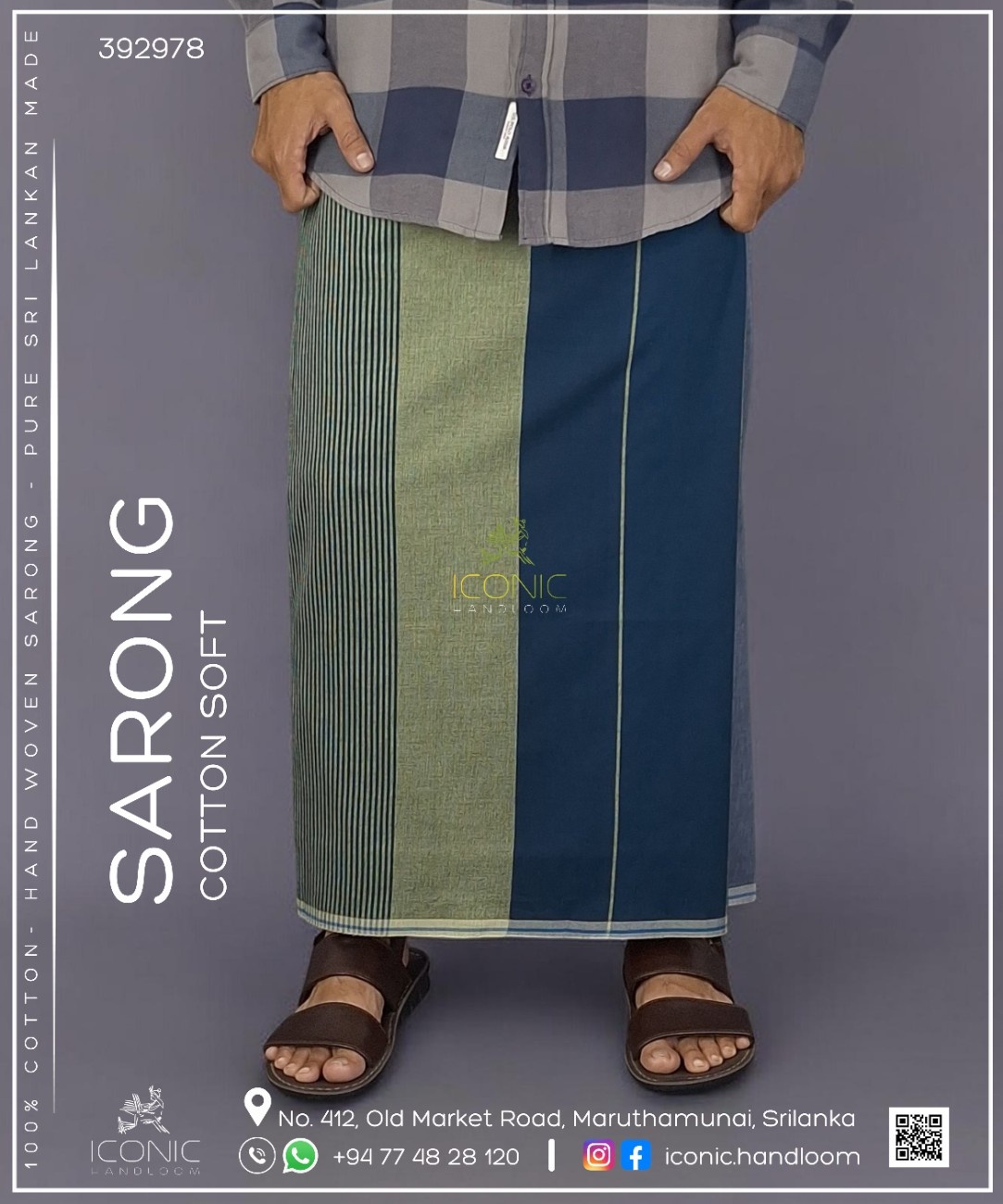 Handloom Cotton Sarong - The Horton Highlands - ICS 392978
