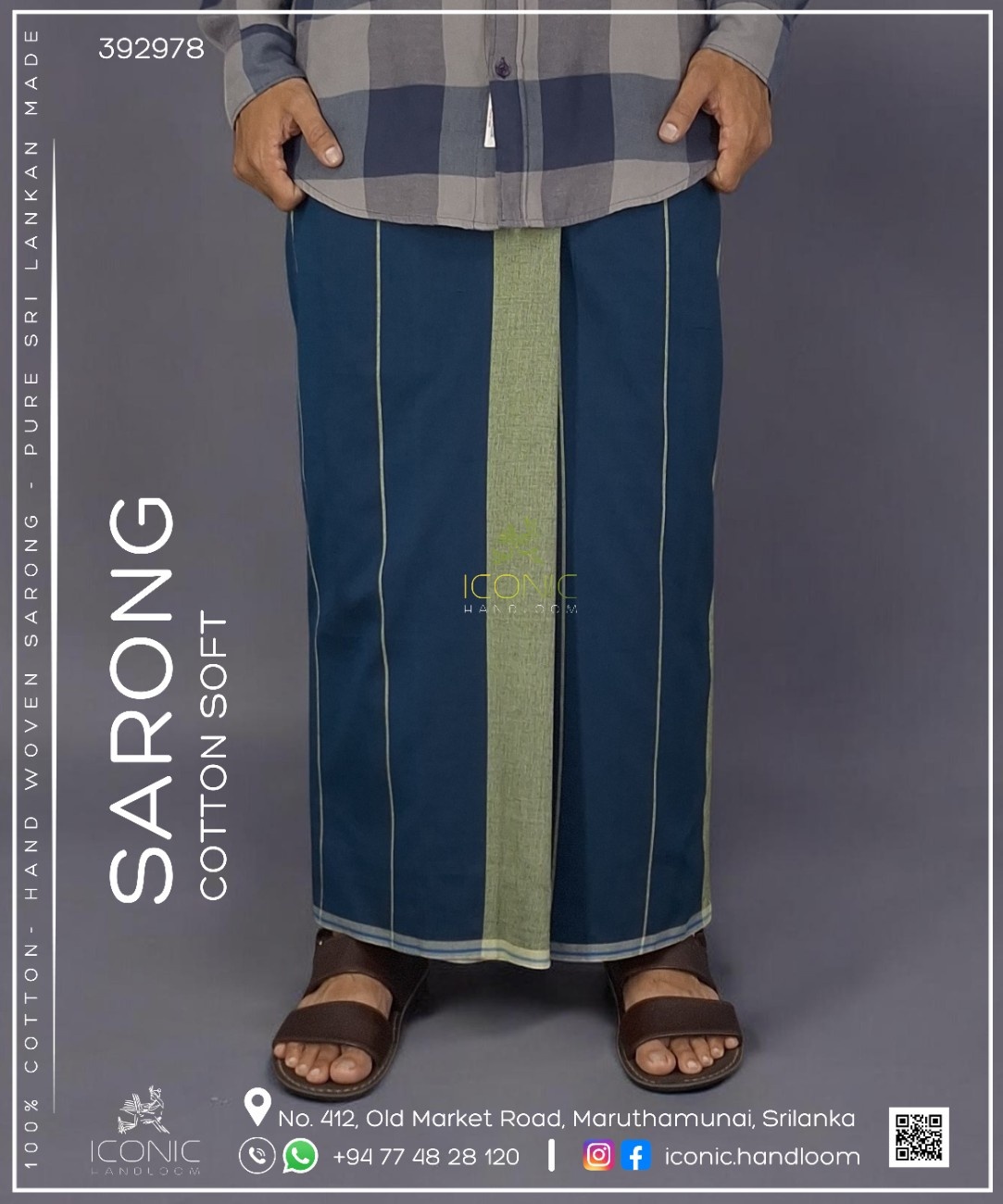 Handloom Cotton Sarong - The Horton Highlands - ICS 392978