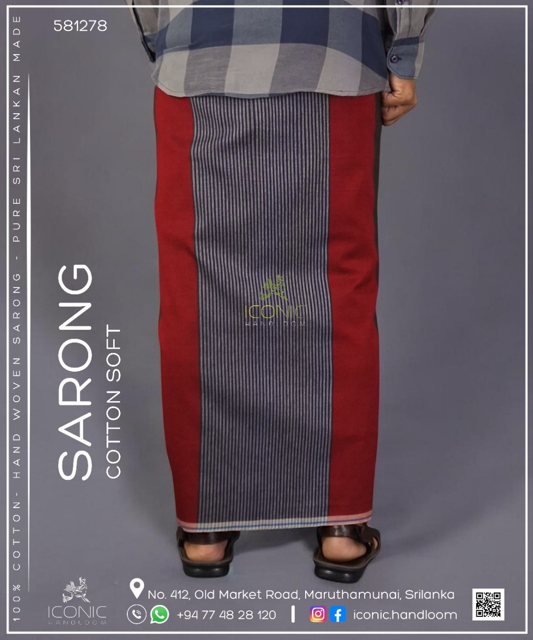 Handloom Cotton Sarong - The Victoria Reserve - ICS 581278