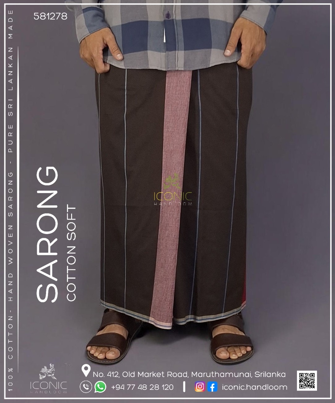 Handloom Cotton Sarong - The Victoria Reserve - ICS 581278