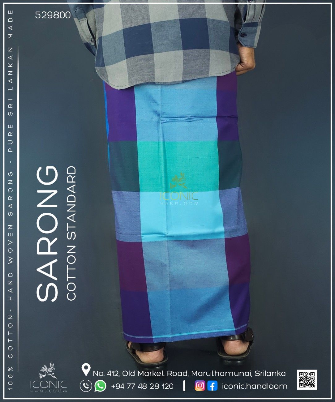 Handloom Cotton Sarong – ICS - 529800