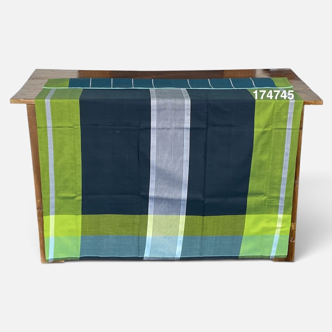 Handloom Cotton Sarong - The Verdant Eclipse  -  ICS 174745