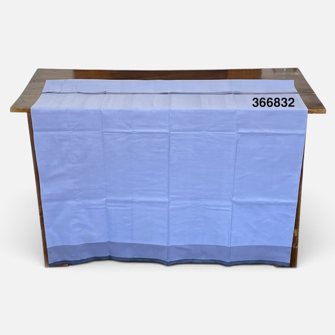 Handloom Cotton Sarong – Sky Blue with Dark Blue -  ICS 366832